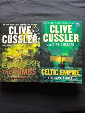 Clive Cussler - 2 Book Bundle - The Tombs & Celtic Empire - Hardcover 🤺